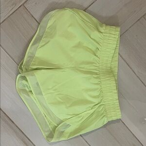 Athleta Lime Green Mesh Racer Shorts
